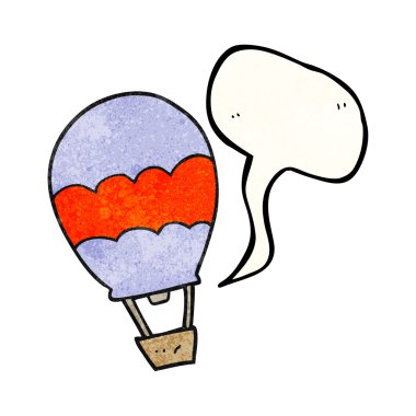 konuşma balonu dokulu çizgi film sıcak hava balonu