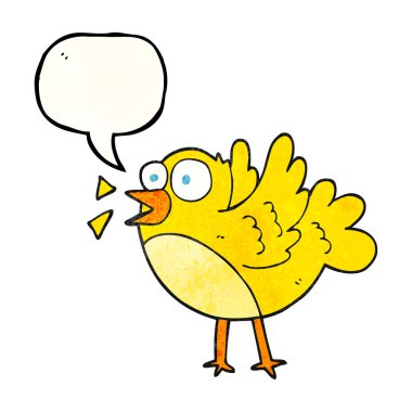 konuşma dokulu kabarcık karikatür kuş