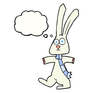 düşünce kabarcık karikatür tavşan