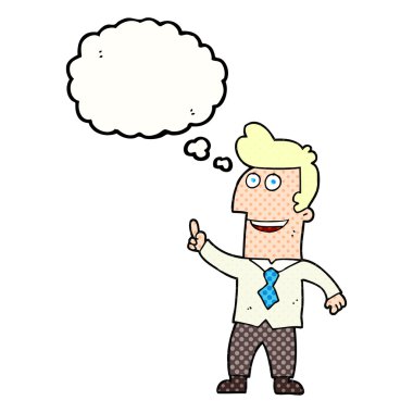 kabarcık karikatür işadamı işaret düşündüm