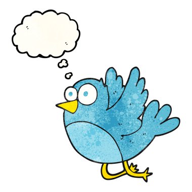 düşünce dokulu kabarcık karikatür kuş