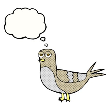 düşünce kabarcık karikatür güvercin