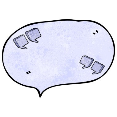 konuşma balonu dokulu karikatür tırnak işaretleri