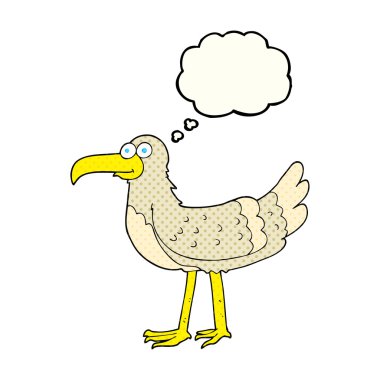 düşünce kabarcık karikatür martı