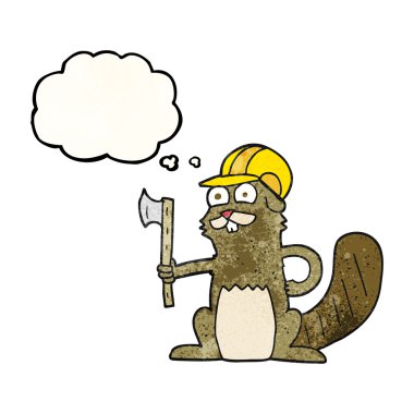 düşünce dokulu kabarcık karikatür kunduz