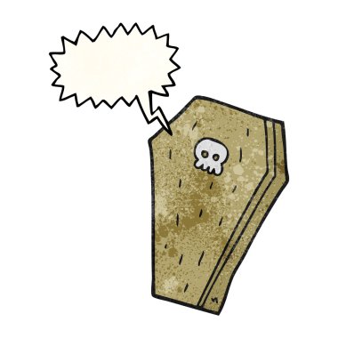 konuşma balonu dokulu çizgi film halloween tabut