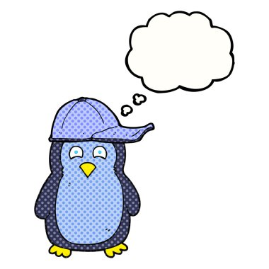 kabarcık karikatür penguen şapka takıyor sanıyordum