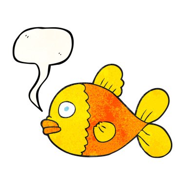 konuşma balonu karikatür balık dokulu