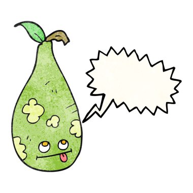 konuşma balonu dokulu karikatür armut