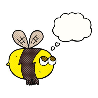 düşünce kabarcık karikatür arı