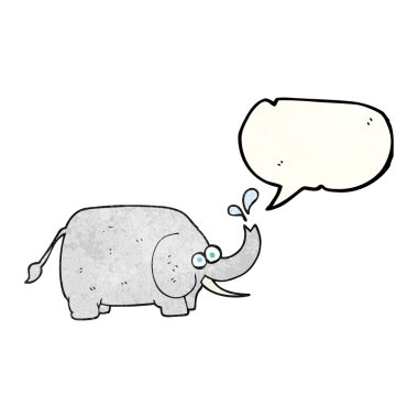 konuşma balonu dokulu çizgi fil