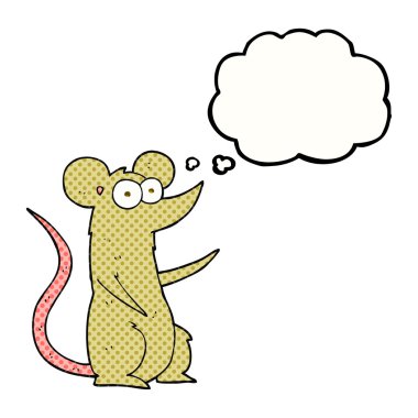 düşünce kabarcık karikatür fare aşık