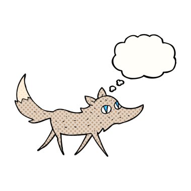 düşünce kabarcık karikatür küçük kurt
