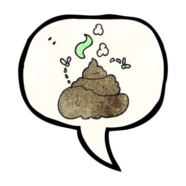 konuşma balonu dokulu karikatür brüt kaka