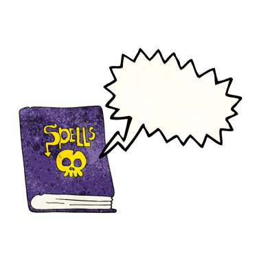 konuşma balonu dokulu karikatür büyü kitabı