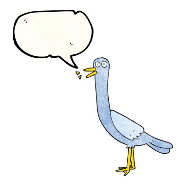 konuşma dokulu kabarcık karikatür kuş