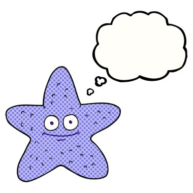düşünce kabarcık karikatür denizyıldızı