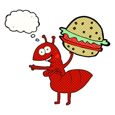 kabarcık karikatür karınca yiyecek taşıyan sanıyordum