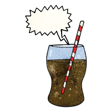 konuşma dokulu kabarcık karikatür gazlı içecek