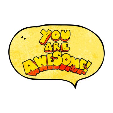 Harika konuşma balonu dokulu karikatür işareti vardır