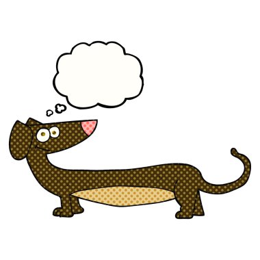 düşünce kabarcık karikatür dachshund