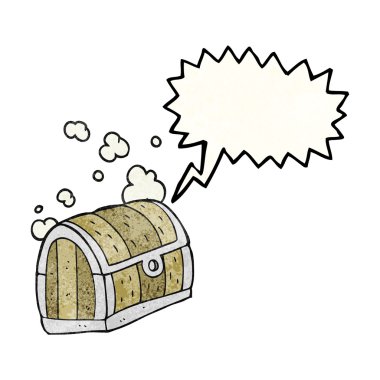 doku konuşma kabarcık karikatür hazine sandığı