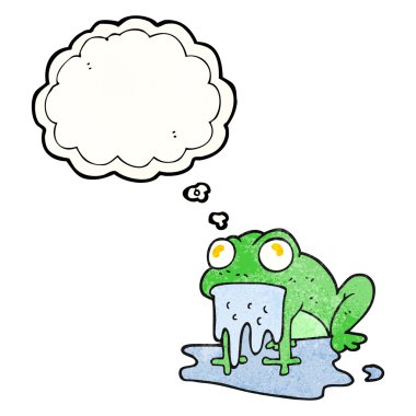 düşünce balonu dokulu çizgi film iğrenç küçük kurbağa