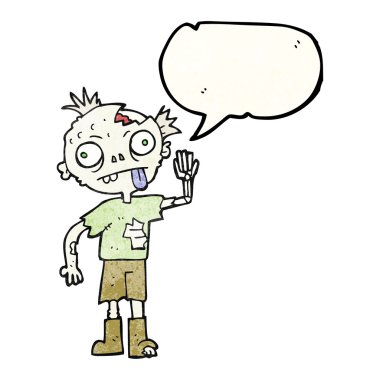 konuşma balonu dokulu çizgi film zombi