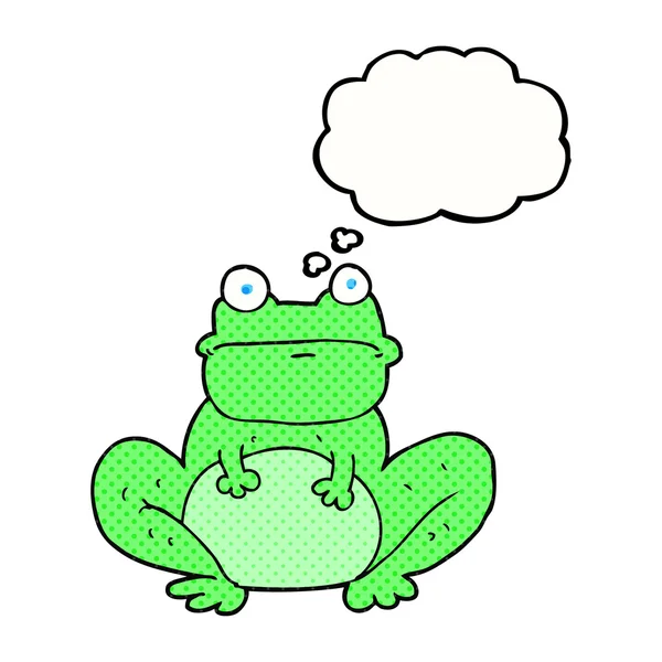 Thought bubble cartoon frog — Stock Vector