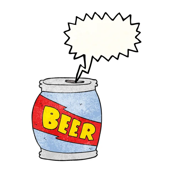 Mowy Bańka teksturowanej kreskówka piwo można — Wektor stockowy