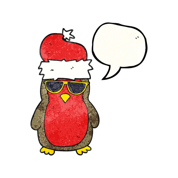konuşma balonu karikatür havalı christmas robin dokulu