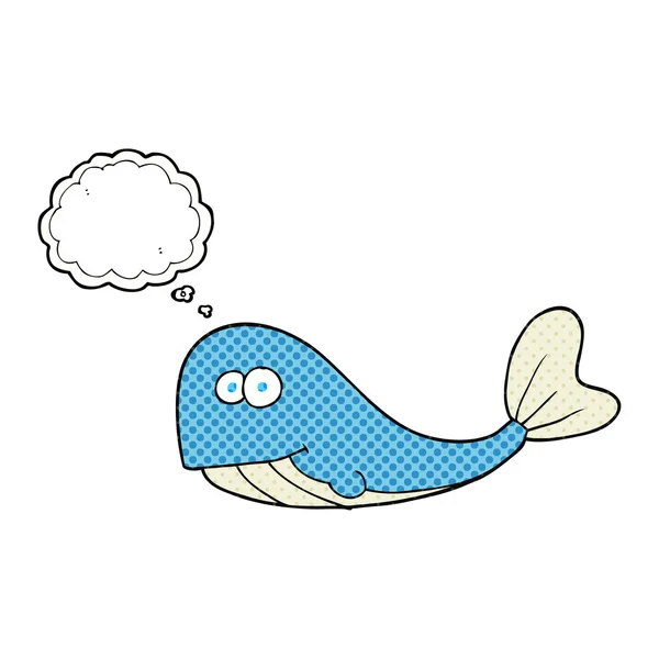 Trodde bubble cartoon whale — Stock vektor