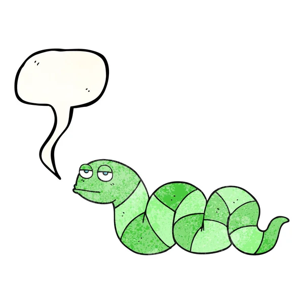Textur pratbubbla cartoon uttråkad orm — Stock vektor
