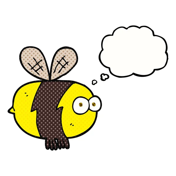 Trodde bubble cartoon bee — Stock vektor