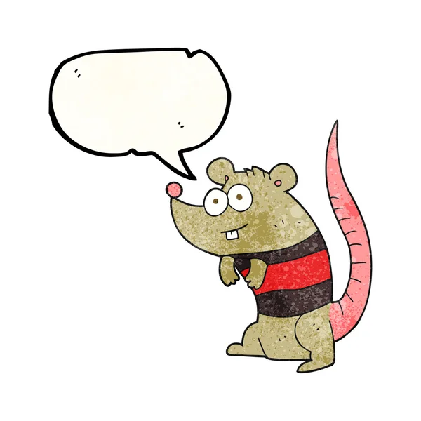 Voz burbuja textura dibujos animados rata — Archivo Imágenes Vectoriales