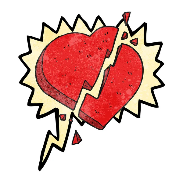 konuşma balonu dokulu karikatür kırık kalp simgesi