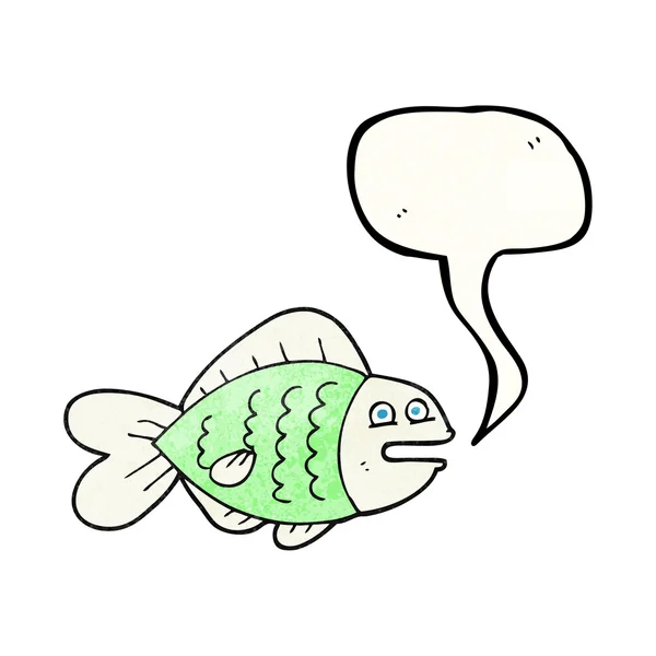 音声バブル テクスチャ漫画面白い魚 — ストックベクタ