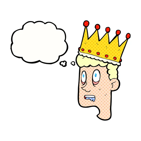 विचार बबल कार्टून मूर्ख राजकुमार — स्टॉक व्हेक्टर
