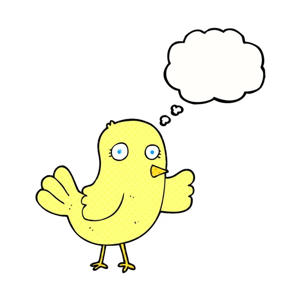 Thought bubble cartoon bird — Stock Vector