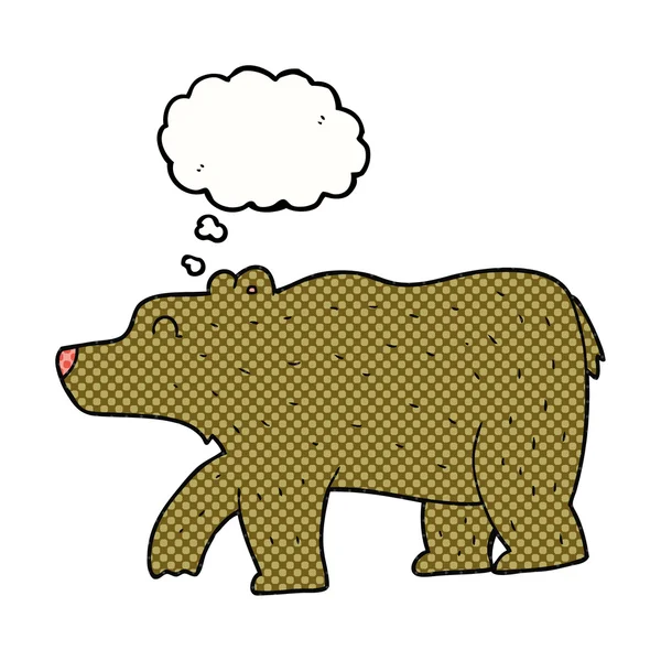 Ajatus kupla sarjakuva karhu — vektorikuva