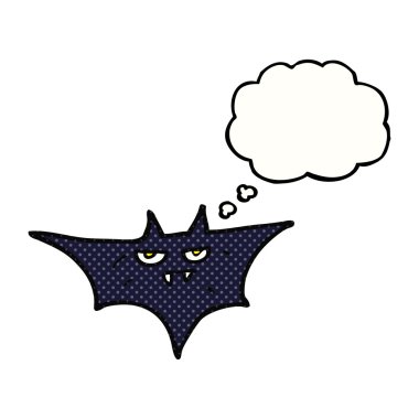 düşünce balonu çizgi film halloween yarasa
