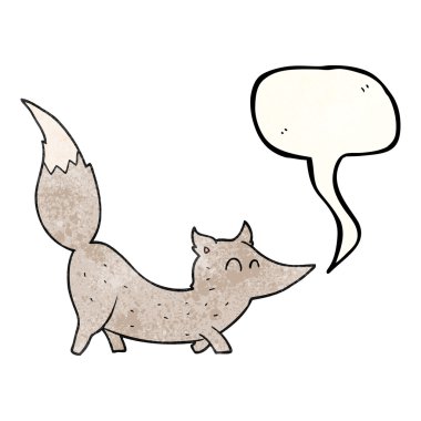 konuşma balonu dokulu çizgi film küçük kurt