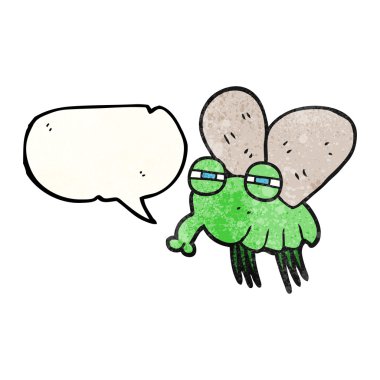 doku konuşma kabarcık karikatür sinek