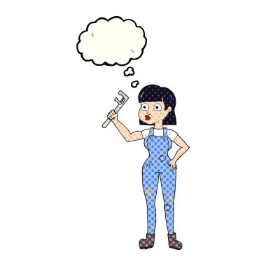 kabarcık karikatür kadın tesisatçı sanıyordum