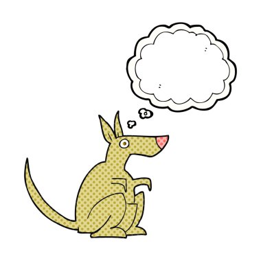 düşünce kabarcık karikatür kanguru