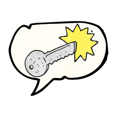 doku konuşma kabarcık karikatür kapı anahtarı