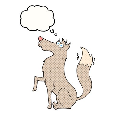 düşünce kabarcık karikatür kurt