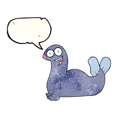 konuşma balonu dokulu karikatür mühür