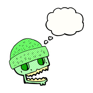 kabarcık karikatür kafatası şapka takıyor sanıyordum