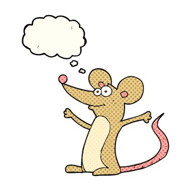 düşünce kabarcık karikatür fare